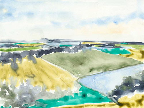 Watercolor Field II Poster Print - Jennifer Goldberger