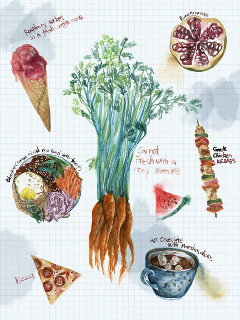 Food Sketches I Poster Print - Melissa Wang