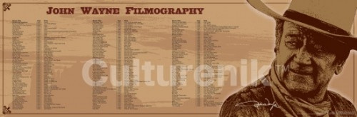 John Wayne Filmography Poster Print