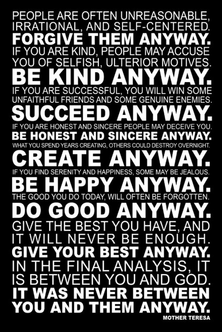 Mother Teresa - Quote Poster Poster Print - Item # VARPYRPAS0750