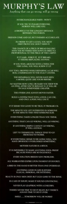 Murphys Law -Slim Print Poster Poster Print - Item # VARIMPSP0068