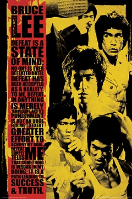Bruce Lee - Defeat is a State of Mind Montage Poster Poster Print - Item # VARSCO24128