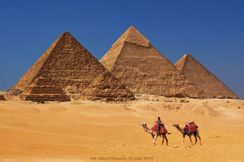 Pyramids of Giza Egypt Poster Print