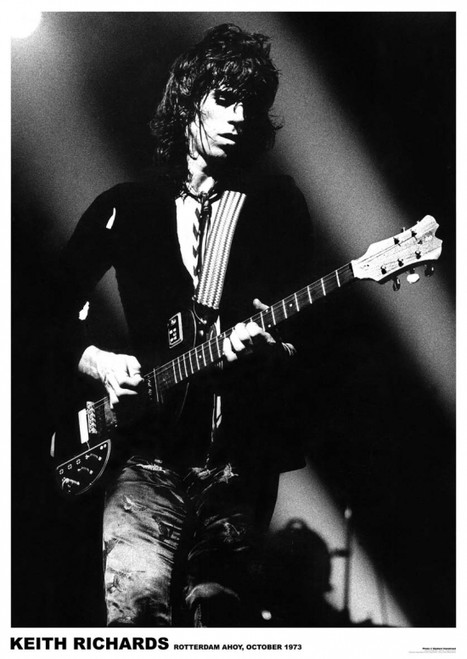 Keith Richards Live Rolling Stones - Rotterdam 1973 Poster Print