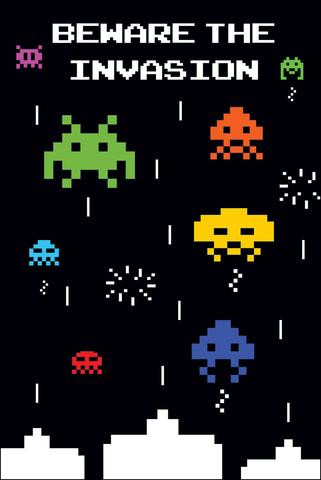 Space Invaders Beware The Invasion Poster Poster Print - Item # VARXPSMX5098