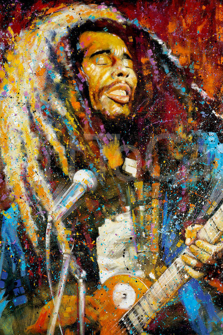Bob Marley Paint Painting Poster Print - Item # VARXPS1523