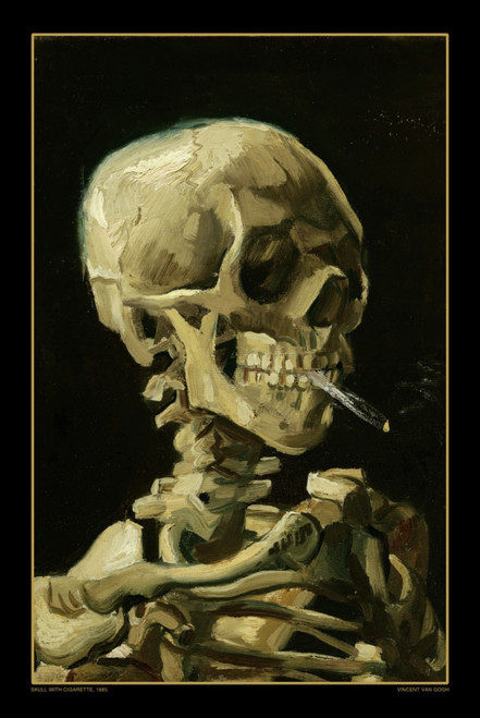 Van Gogh Skull Poster Print Skull with cigarette Poster Poster Print - Item # VARXPSAP618