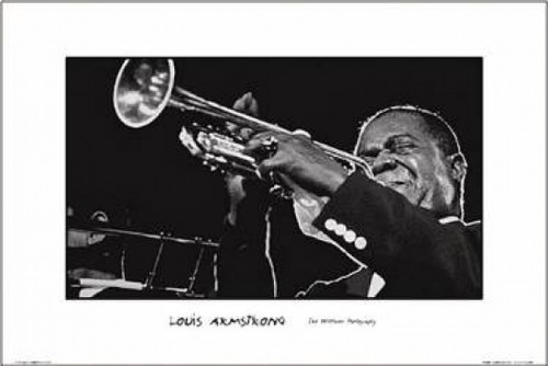 Louis Armstrong Trumpet Poster Print