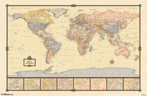 Map - World 13 Poster Poster Print - Item # VARTIARP6259