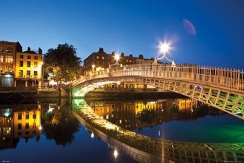 Dublin - Halfpenny Bridge Landscape Poster Print (36 x 24) - Item # PSPPSA034038