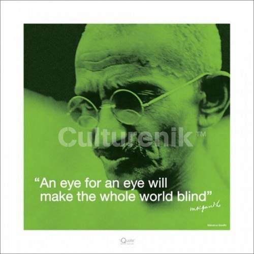 Gandhi - iQuote - An Eye For An Eye Poster Poster Print - Item # VARIMPSS118