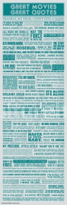 Great Movies - Great Quotes Poster Poster Print - Item # VARIMPSP0345R