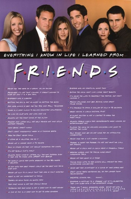 Friends - Everything I Know in Life Poster Poster Print - Item # VARIMPST4953R