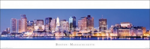 Massachusetts Boston Skyline Poster Print
