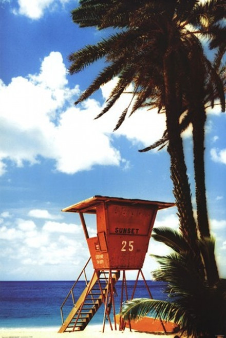 Tropical - Orange Lifeguard Hut Poster Poster Print - Item # VARIMPST4888R