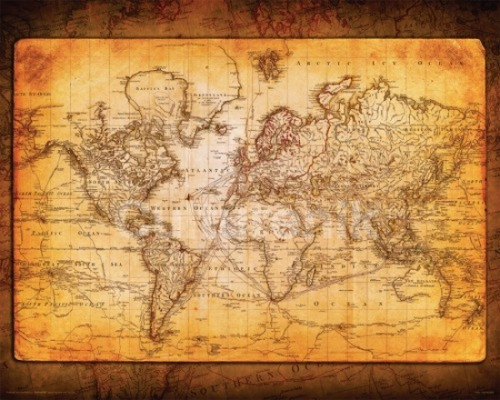 World Map Antique Poster Poster Print - Item # VARIMPSX0205R