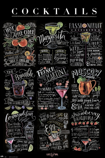 Lily & Val Cocktails Poster Poster Print - Item # VARGPE5005