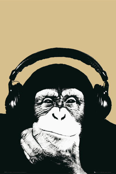 Headphone Monkey Poster Print by Steez - Item # VARTIARP7945