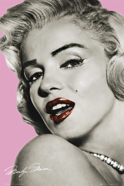 Marilyn Monroe Pink Lips Poster Print