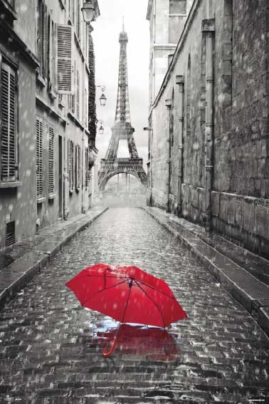Paris - Red Umbrella Poster Poster Print - Item # VARGPE4860