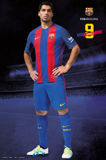 Fc Barcelona 2016/2017 Suarez Pose Poster