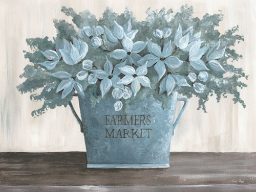 Steel Blue Floral I Poster Print - Cindy Jacobs # VARPDXCIN3215