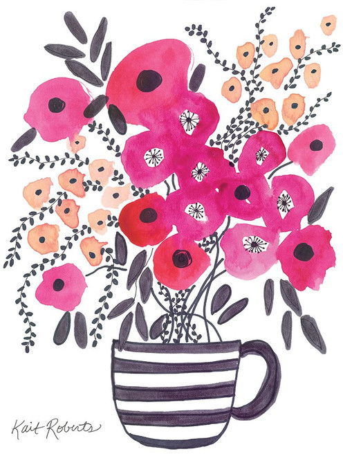 Morning Cup of Blooms Poster Print - Kait Roberts # VARPDXKR761