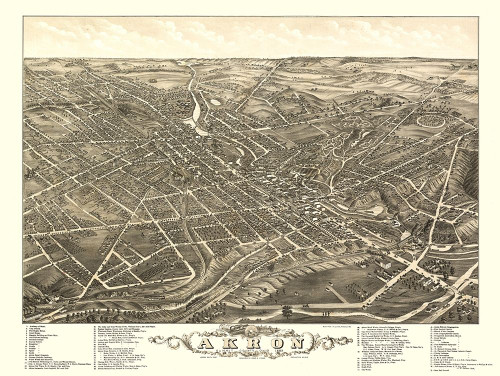 Akron Ohio - Stoner 1882 by Stoner - Item # VARPDXOHAK0004