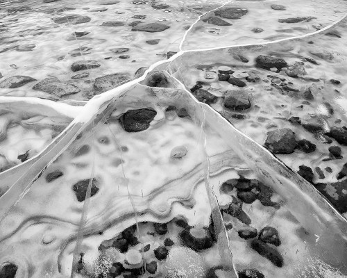 Canada-Alberta-Canmore-Spray Valley Provincial Park-Ice abstract at Spray Lakes by Ann Collins - Item # VARPDXCN01ACO0032