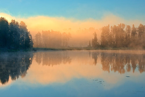 Canada-Ontario-Kenora Fog at sunrise on Isabel Lake by Jaynes Gallery - Item # VARPDXCN08BJY0515