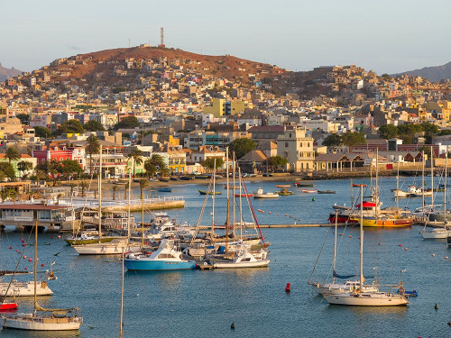 City Mindelo-a seaport on the island Sao Vicente-Cape Verde Africa by Martin Zwick - Item # VARPDXAF08MZW0431