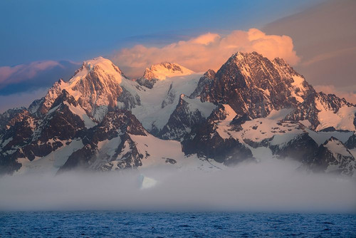 Antarctica-South Georgia Island-Coopers Bay Iceberg and mountains at sunrise by Jaynes Gallery - Item # VARPDXAN02BJY0032