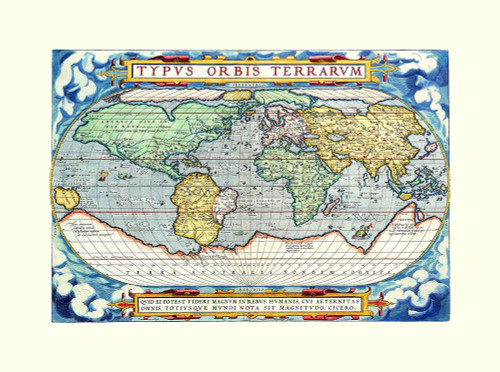 World - Ortelius Poster Print by Ortelius Ortelius # ITWO0210