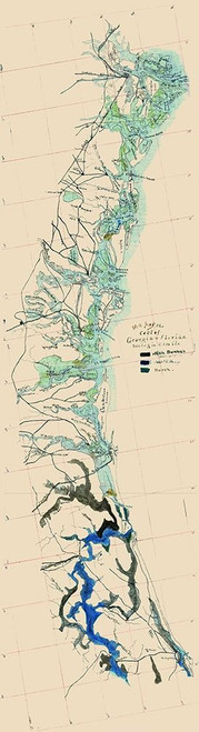 Georgia Florida Coast - 1863 Poster Print by Unknown Unknown # CWGC0004