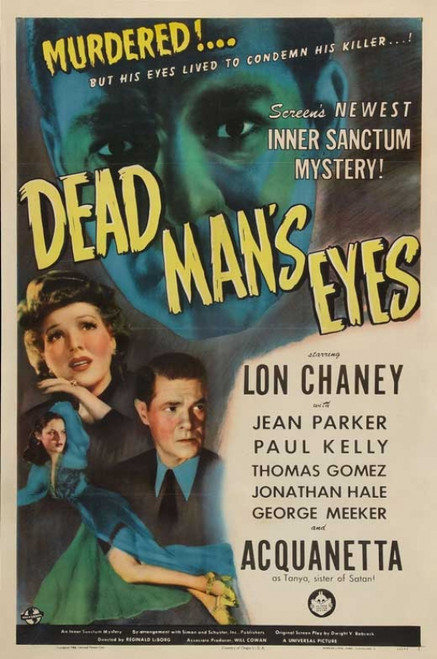 Dead Man's Eyes Movie Poster (11 x 17) - Item # MOVCB11811