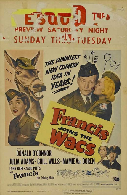 Francis Joins the WACs Movie Poster (11 x 17) - Item # MOVIB68443