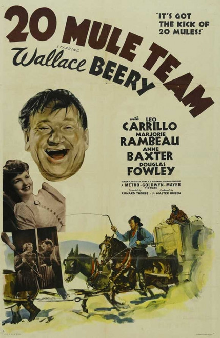 20 Mule Team Movie Poster (11 x 17) - Item # MOVGB21470