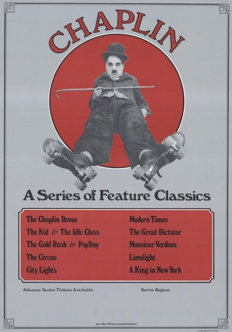 Charlie Chaplin A Series of Feature Classics Movie Poster (11 x 17) - Item # MOVEF5678