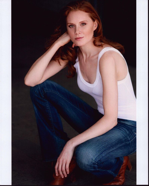 Christiane Seidel Crouched In Jeans And Tank Top Photo Print - Item # MVM59349