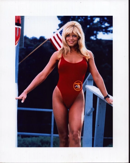 Donna D'Errico In Swimsuit For Baywatch Photo Print