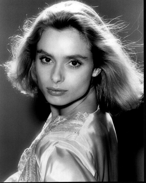 Maryam D'Abo Headshot Looking Over Shoulder Black And White Photo Print