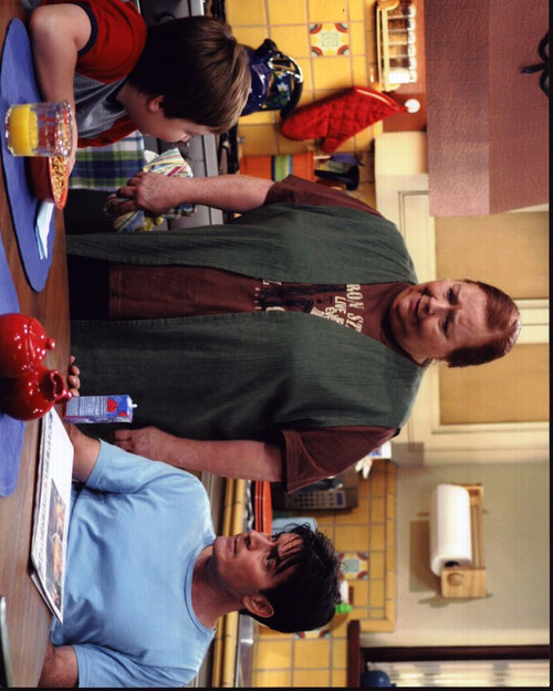 Angus T. Jones, Conchata Ferrell And Charlie Sheen In Two And A Half Men Photo Print - Item # MVM59093