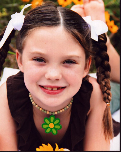 Kennedy Brice In Brown Top With Flower Necklace Photo Print - Item # MVM58969