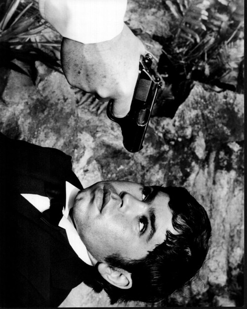 Herv� Villechaize Held At Gunpoint In The Man With The Golden Gun Black And White Photo Print - Item # MVM58901