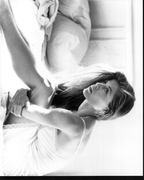 Linda Hamilton Sitting On Bed In Terminator 2: Judgment Day Black And White Photo Print