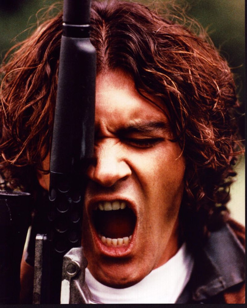Antonio Banderas Yelling Holding Gun In Assassins Photo Print