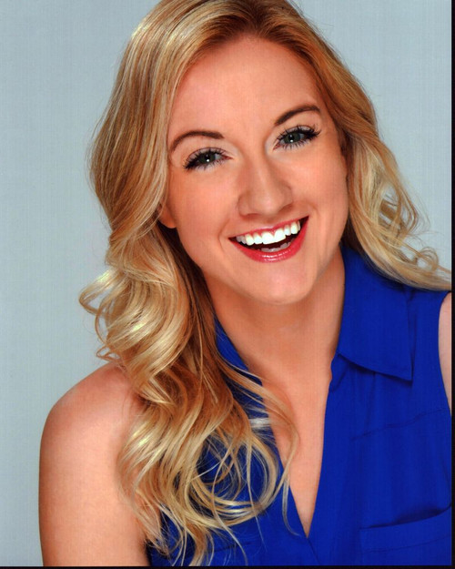 Laura Linda Bradley Smiling In Blue Sleeveless Top Photo Print - Item # MVM55339