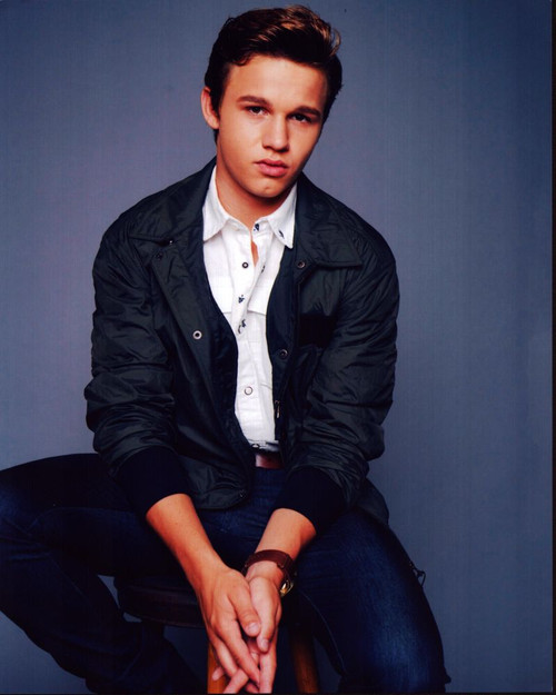 Gavin Macintosh On Stool In Jacket And Jeans Photo Print