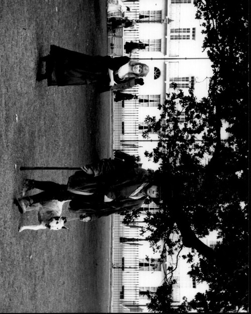 Shani Wallis And Oliver Reed With Dog In Oliver! Black And White Photo Print