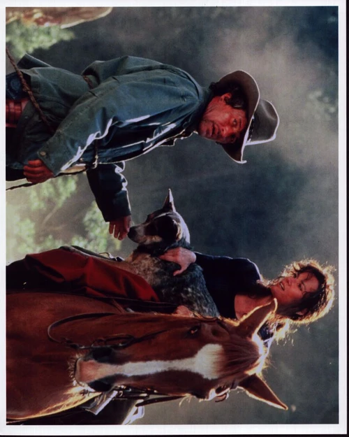 Tom Berenger And Barbara Hershey On Horse With Dog In Last Of The Dogmen Photo Print